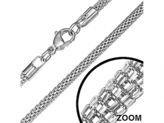 2MM Small Stainless Steel  Round Mesh Necklace CH-021