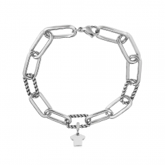 Stainless Steel Me Link Bracelet with Small Charms ML253