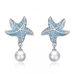 sterling silver women korean cute earrings BSE405