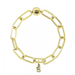 Stainless Steel Women Me Link Bracelet with Small Charms  MYG216