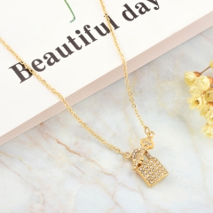 Trendy Stainless Steel Gold Plated Necklace for women XXXN-0055