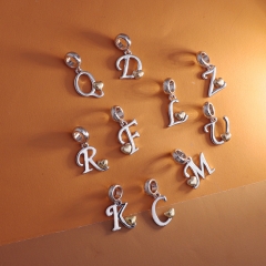 High Polish letters initial Gold stainless steel Pendants