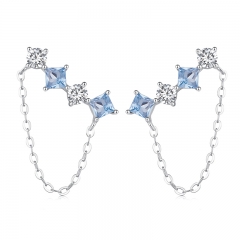 925 Sterling Silver Fashion Earring jewelry for Women  SCE1585