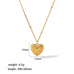 Women Jewelry Stainless Steel Gold Pendant Necklace NS-1496