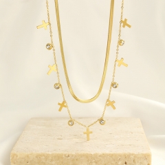 Gold Plated Jewelry Stainless Steel Necklace NS-1428