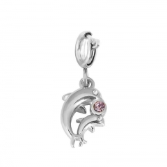 Stainless Steel Clasp Pendant Charm for Bracelet and Necklace   TK0196P