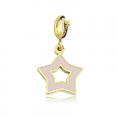 Stainless Steel Clasp Pendant Charm for Bracelet and Necklace   TK0213PG