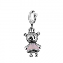 Stainless Steel Clasp Pendant Charm for Bracelet and Necklace   TK0206G