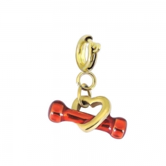 Stainless Steel Clasp Pendant Charm for Bracelet and Necklace   TK0199G