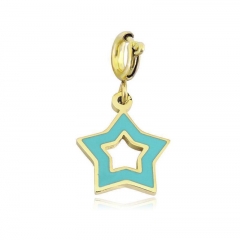 Stainless Steel Clasp Pendant Charm for Bracelet and Necklace   TK0213TG