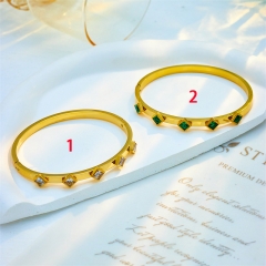 Fashion Stainless Steel Gold Bangles Jewelry Women ZC-0688