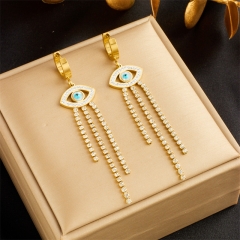 Stainless Steel Women Charm 18 K Gold Earrings ES-2772