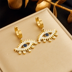 Stainless Steel Women Charm 18 K Gold Earrings ES-2731