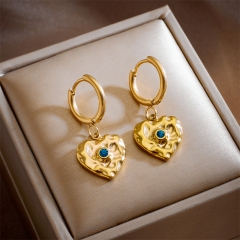 Stainless Steel Women Charm 18 K Gold Earrings ES-2745