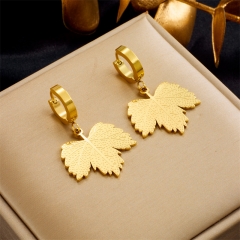 Stainless Steel Women Charm 18 K Gold Earrings ES-2721