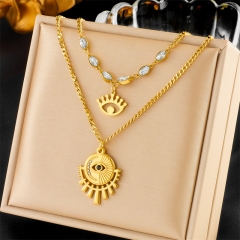 new stainless steel women gold plated necklace NS-1624