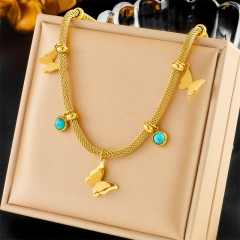 new stainless steel women gold plated necklace NS-1623