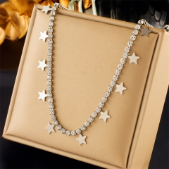new stainless steel women gold plated necklace NS-1614A