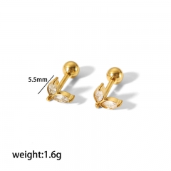 Gold Stud Earrings Gold Plated Stainless Steel Jewelry ES-2783B