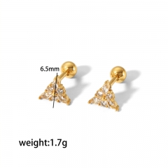 Gold Stud Earrings Gold Plated Stainless Steel Jewelry ES-2786