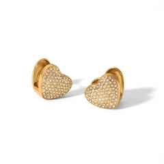 Women Jewelry Stainless Steel Gold clip Earrings ES-2817G