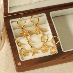 Women Jewelry Stainless Steel Gold drop Earrings ES-2830