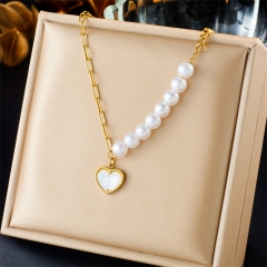 gold plated stainless steel necklace for women jewelry NS-1838