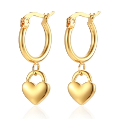 stainless steel gold plated women luxury statement earrings   ES-2927G