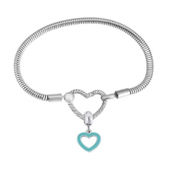 Stainless Steel Heart Charms Bracelet Women Luxury PDM052