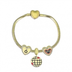 Stainless Steel Heart Women charms Bracelet  XK3578