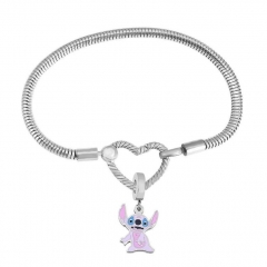 Stainless Steel Heart Charms Bracelet Women Luxury PDM005