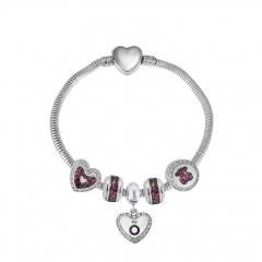 Stainless Steel Heart Women charms Bracelet  XK5024