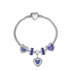 Stainless Steel Heart Women charms Bracelet  XK5013