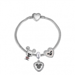 Stainless Steel Heart Bracelet Charms Wholesale  XK3355