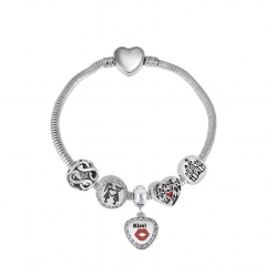 Stainless Steel Heart Women charms Bracelet  XK5017