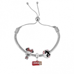 Stainless Steel Adjustable Snake Chain Bracelet with charms  CL3236