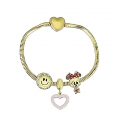 Stainless Steel Heart Women charms Bracelet  XK3586