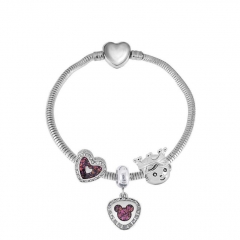 Stainless Steel Heart Bracelet Charms Wholesale  XK3369