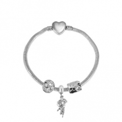 Stainless Steel Heart Women charms Bracelet  XK3657