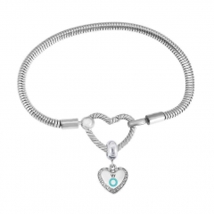 Stainless Steel Heart Charms Bracelet Women Luxury PDM095