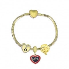 Stainless Steel Heart Women charms Bracelet  XK3597