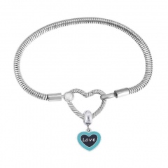 Stainless Steel Heart Charms Bracelet Women Luxury PDM066