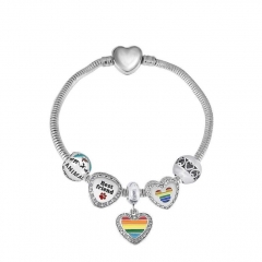 Stainless Steel Heart Women charms Bracelet  XK5032