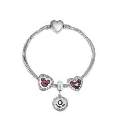 Stainless Steel Heart Bracelet Charms Wholesale  XK3424