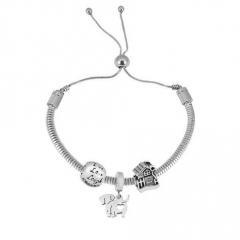 Stainless Steel Adjustable Snake Chain Bracelet with charms  CL3210