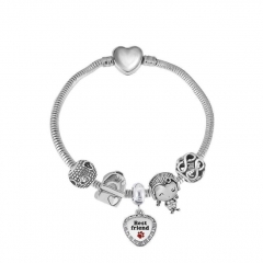 Stainless Steel Heart Women charms Bracelet  XK5008