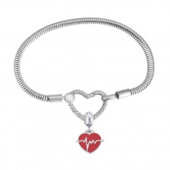 Stainless Steel Heart Charms Bracelet Women Luxury PDM071