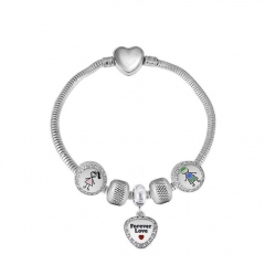 Stainless Steel Heart Women charms Bracelet  XK5009