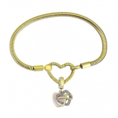 Stainless Steel Heart Charms Bracelet Women Luxury PDM159