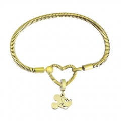 Stainless Steel Heart Charms Bracelet Women Luxury PDM155